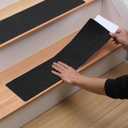 MBIGM 12-Pack Non-Slip Outdoor Stair Treads - Anti Slip 6" X 24" Grip Tape Adhesive Strips - Heavy Duty Traction for Steps, Staircase, Deck