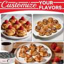 SugarWhisk Mini Pancakes Maker Machine with 14 Larger & Deeper Grooves, Electric Mini Pancake Pan, Aebleskiver Pan, Ebelskiver Pan, Browning Controllable, White