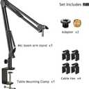 Adjustable Seiren Mic Boom Arm, Mic Stand Compatible with Razer Seiren X Mini V2 V3 USB Streaming Microphone for Recording, Gaming, Podcast