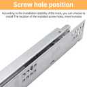 URBEST Drawer Slide,Under-Mount Concealed Self Soft Close UnderConcealed Cabinet Furniture Drawer Runners (14 Inch)