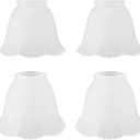 Aspen Creative 23165-4 Transitional Frosted Beaded Ceiling Fan Replacement Glass Shade, 2-1/4" Fitter, 4-3/4" Diameter x 3-3/4" Height, 4 Pack