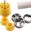 PVC thread Maker Tool for Electric Drill - Plastic Pipe Tap Die Set, Pipe Threader Kit, with 3 Dies,1/2", 3/4", 1", Pipe Threader Plumbing Tool for Professional Cutting & Pipe Threaders (1pcs)