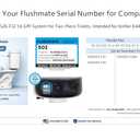 Flushmate M-101526-F32 Complete Replacement System: 1.6 GPF System for Two-Piece Toilets, Intended for Kohler K4404 Tank, Quiet Operation, Ideal for Residential & Commercial Use