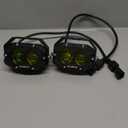 Auxbeam 4In 60W Amber Fog Lights, Amber Led Pods Super Bright Spot Beam Offroad Lights with Plug and Play Wiring Harness Kit for Truck SUV ATV UTV Jeep Wrangler Motorcycle