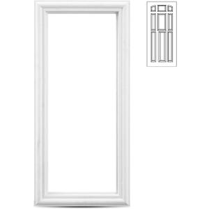 Pushglossy 7'' x 18'' Entry Door Frame Insert Only Replacement Kit (Glass Not Included)1 Lite Exterior Front Door Window Frame Grille Inserts Replacement Kit for Home Improvement