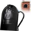 Mailbox Door Replacement 6 1/4 Inch (W) by 8 Inch (H),Snap-in Brick Mailbox Door Metal Replacement Mail Box Door for Brick Standard Curbside Mailboxes