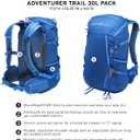 Eddie Bauer Adventurer Trail Backpack with Organization Compartments and Hydration/Laptop Compatible Sleeve, Black, 30L