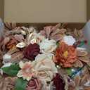 Lisuun Wedding Arch Flowers, Artificial Floral Decor for Wedding Ceremony & Reception, Standard Size Large Flower Swag Set for Backdrop & Welcome Sign, Pack of 2 (Autumn Chrysanthemum Pampas)