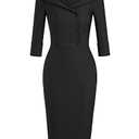 MUXXN Women's Classic Vintage Sweetheart Neckline Cocktail Prom Tea Dress L