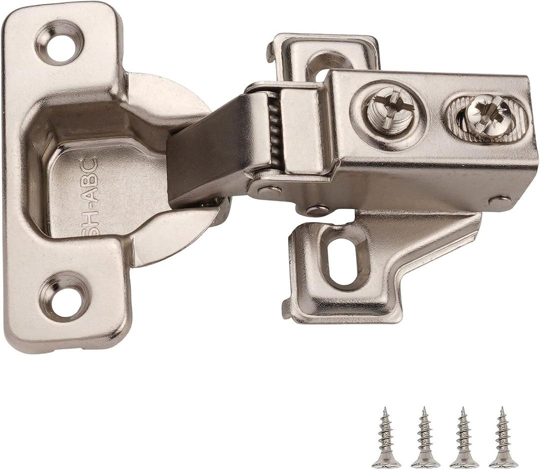 DecoBasics 5/8" Overlay Full Overlay Soft Close Cabinet Hinges for Kitchen Cabinets (60 PCS)- 105 Face Frame Concealed Cabinet Door Hinge -3 Way Adjustability Matching Screw & Easy Installation