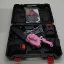 Mini Chainsaw Cordless, 8 inch & 6 inch Electric Chain Saw with 2 Pack Rechargeable Batteries, Battery Powered Handheld Saw Men Gifts for Trees Branches Trimming Wood Cutting, Pink