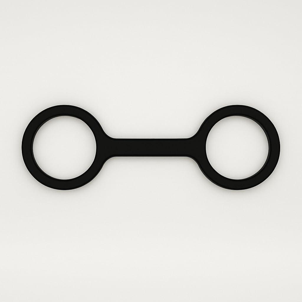 Esposas - The Slip On Handcuffs - Slip On Safe Rubber Silicone Handcuffs - One Size Fits Most - Pranks - Games - Waterproof - Won't Pinch (Black)