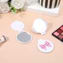48 Pcs Compact Mirror Bulk, Round Mini Bow Makeup Mirrors Portable Small Folding Pocket Mirror for Women, Girls, Daily Use, Daily Use (3 Styles)