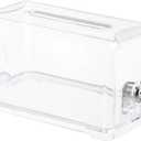 Polmart Tip / Donation / Suggestion / Business Card Collection Box with Lock (Clear Color / Transparent), 12-Pack