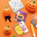 2 x MLOLM 24 Sets Halloween Sand Art Kit, DIY Painting Craft,Pumpkin Ghost Haunted House Witch Cat Bat Sand Painting with Colored Art Sand, Creative Halloween Theme Party Activity