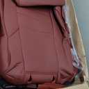 HKZ Custom Fit Accord Car Seat Covers for Honda Accord 2018 2019 2020 2021 2022 LX (Rear Row W/Solid Folding Backrest) - 5-Seats Full Set, Leather (Burgundy)