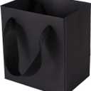 Grevo 30 Pack 4x2.8x4.5 inch Small Black Gift Paper Bags with Tissue Paper - Sturdy & Recyclable Gift Bags with Ribbon Handes Bulk for Jewelry, Perfume, Holidays, Birthday, Wedding, and Christmas