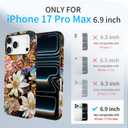 for iPhone 17 Pro Max Case Floral Design | Compatible with MagSafe | 6.6ft Drop Tested | Cute Flower Girly Protective Designer Cases for Women (Colorful Flower Gradient)