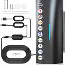 2800+ Miles Range TV Antenna, 2025 Strongest Digital Antenna for Smart TV Indoor with Amplifier, 360° Long Range Reception HD Local Channels -38FT Coax Cable -Supports 8K, 4K, 1080P for Smart/ Old TVs