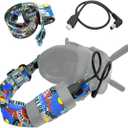 JCHPINE Head Strap and Power Cable for DJI FPV Goggles V2, Short Power Supply Line and Headband Strap for DJI FPV Combo Accessories