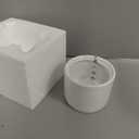 Santa Barbara Design Studio Garlic Keeper Modern Ceramic Countertop Garlic Storage Container, 4" x 3.75", White