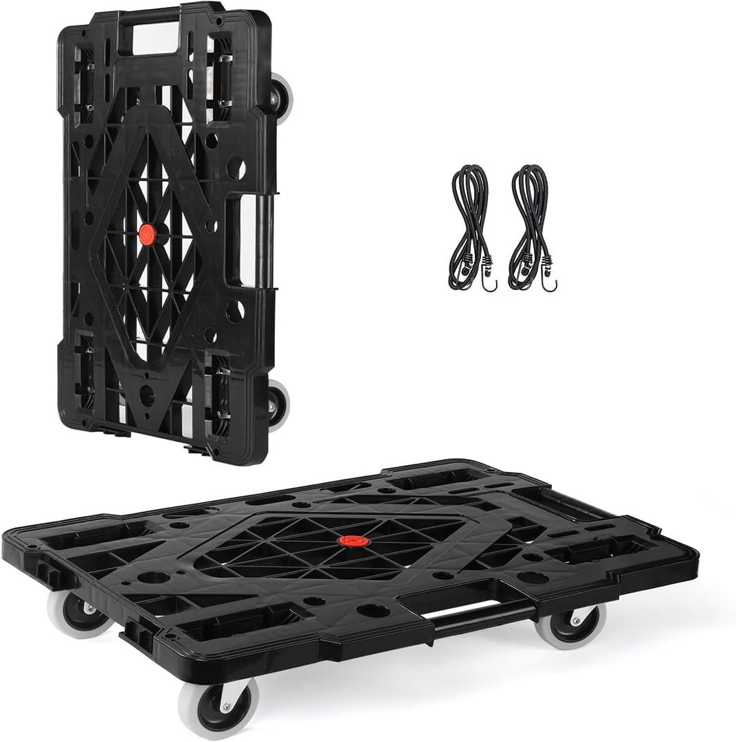 2 Pcs Large Flat Dolly, 1760 Lbs Capacity Moving Dolly Heavy Duty Furniture Dolly 4 Wheels Rectangle Multifunctional Mover Carrier for Piano Furniture Couch Washing Machine Fridge Heavy Items