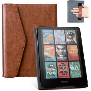 CoBak Premium Case for Kindle Paperwhite & Kindle Colorsoft 7" & Hanvon with Hand Strap Automatic Wake/Sleep, Stylish & Durable, Comfortable Reading & Protection, Compatible with iPhone Stand