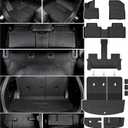 Floor Mats Set for 2026 Hyundai Palisade 7&8 Seats (Only Gas), All Weather TPE Cargo Liner Backrest Mats Trunk Lower Mat Accessories (2026 | Floor Mats Set)