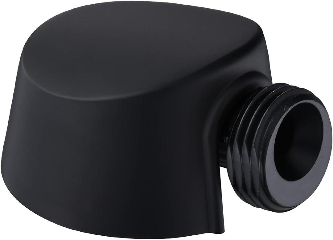 A725WR Round Drop Ell Handheld Shower Wall Connector Wrought Iron Replacement Part for Moen, Matte Black