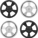 ECCPP Universal Wheel Cover ABS Wheel Skins Set 13" Silver Hub Caps -Set of 4 Full Heat & Impact Resistant Grade