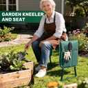 Garden Kneeler and Seat, 2-in-1 Gardening Kneeling Bench, Foldable Heavy Duty Garden Stool with Cushioned Pad, Gardening Gifts for Seniors Women -1PCS