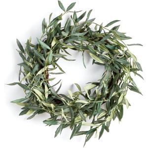 Artificial Olive Leaf Vine,Rattan Vine,Greenery Garland,Artificial Leaves Vine for Home,Office Accessory, 14"