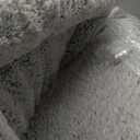 Human Dog Bed for Kids, 2 in 1 Foldable XL Bed for People Fits Pet Families, Orthopedic Calming Memory Foam Dog Sofa, Faux Fur Human Size Pet Bed with Blanket, 54"x38"x8.5", Grey