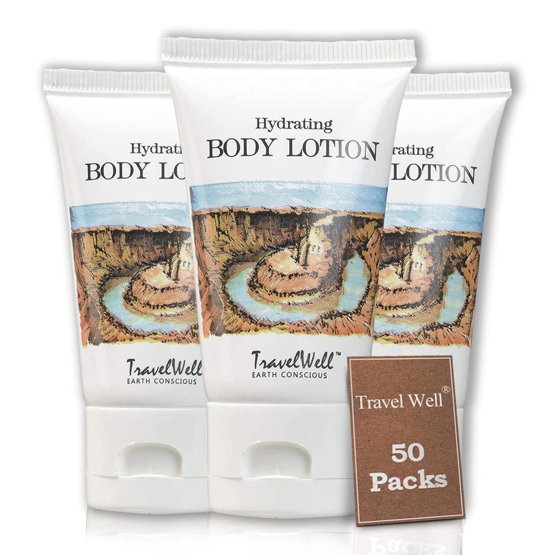 Landscape Series Hotel Toiletries Amenities Travel Size Lotion 1.0 Fl Oz/30ml, Individually Wrapped 50 Tubes per Box | Travel Size Toiletries | Hotel Toiletries in Bulk (1.01 Fl Oz (Pack of 50))