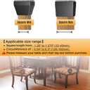 16 Pcs Square Chair Leg Protectors, Caps for Wood & Hardwood Floors, Black