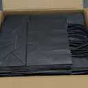 MESHA 100 Pack Black Gift Bags 8x4.25x10.5 Inch Kraft Paper Bags with Handles Bulk Craft Bag Medium Size for Wending Birthday Party Favor Retail Merchandise Bag
