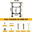 Upgrade 2 Steps Black Handrail & Indoor Stair Railing Kit, Fence & Rail Hand Rails for Outdoor Steps for Seniors for Porch Railing & Deck Hand Rail (1-2 Steps) - Set 1