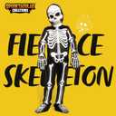 Spooktacular Creations Halloween Fierce 3D Skeleton Costume Set for Kids Halloween Dress Up, Role-play, Carnival Cosplay (Black, S)