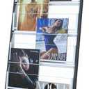 floor standing Brochure Display Stand with 4 wheels and 6 layers for reception rooms or offices magazine display stand (52'X18.7'X15.7')