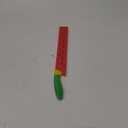 DECHOUS Watermelon Knife with Sleeve: Long Serrated Watermelon Knife for Melon Cutting - Kitchen Fruit Melon Cutter Slicer for Home Summer Party Fruit Serving (Red Green)