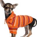 Kuoser Dog Sweater, Dog Sweaters for Small Dogs Girl Boy, Soft Puppy Pullover Sweater for Christmas Thanksgiving, Dogs Cable Knitted Sweatshirt Thermal Pet Winter Clothes for Cold Weather, Orange XS