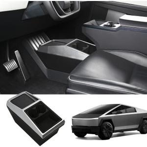 Floor Console Organizer Fit for Tesla Cybertruck 2024 2025, Multifunctional Storage Box for Cybertruck Interior Accessories