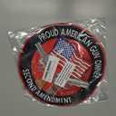 Proud American Gun Owner Second Amendment Embroidered Patch Large 1911 Handgun