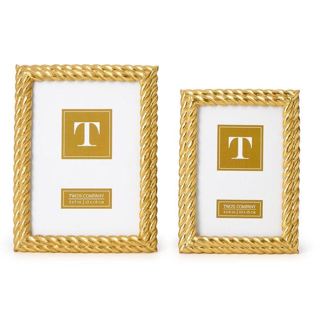   Gold Double Rope Frame Set of 2 (4x6 and 5x7 sizes)