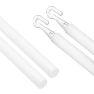 Uxcell 2Pcs 35" Blinds Wand Replacement, Blinds Tilt Wand with Hook and Grip, Vertical Blinds Rod Stick for Window Curtain Opener Accessory, White