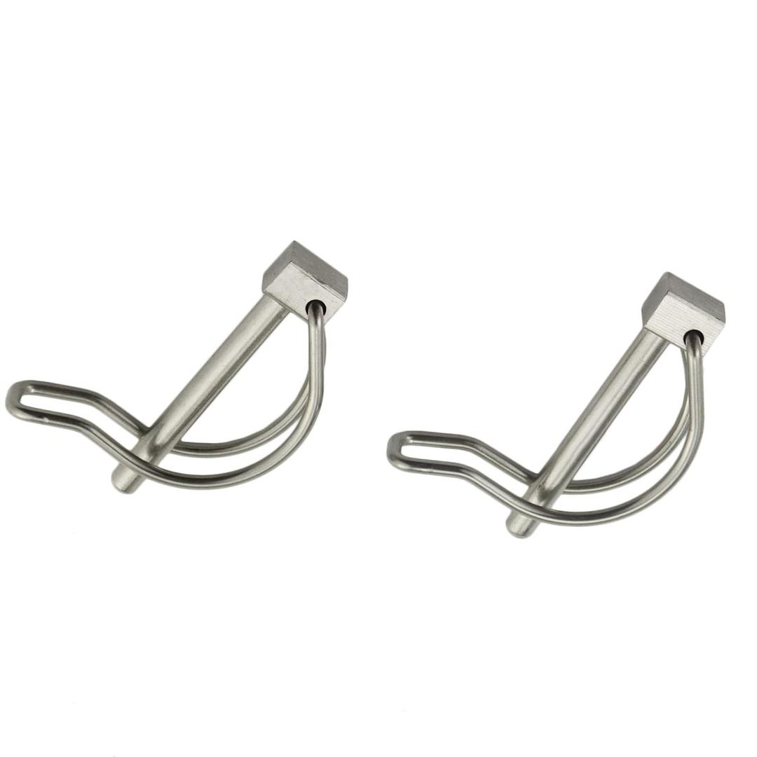 Pair of Stainless Steel 316 Quick Lock Release Trailer Towing Coupler Safety Pin Dia 4.5MM(3/16in) Cotter pins Bicycle Stroller Cargo Boat Stage Leg Hitch Hook Clip (2)