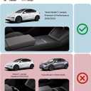 BASENOR 2026 2025 Tesla Model Y Juniper Center Console Side Anti-Kick Mats, Waterproof & Dust Resistant Protector Cover Front Seat for Tesla Model Y Accessories 2PCS (Premium & Performance 2026/2025)