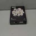 iATOM White Rose Bouquet Building Set, 12Pcs Wedding Flower Botanical Collection for Adult, Valentine's Day Gift for Her/Girlfriend/Mom/Wife/Couple, Boho Modern Home Office Table Centerpiece Decor