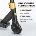 VOKUL S2 Pro Scooters for Kids Age 6-12 | Colorful Stunt Scooter for Beginners Teens | Trick Scooter for BMX Freestyle Tricks (Gold)