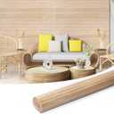 Art3d 48 x 96 Inch Natural Bamboo Wall Panel for Interior Wall Decor, Flexible Pole Wrap Wainscoting Wall Cladding Paneling for Living Room, Bedroom, Office, Kitchen Island, Light-carbonized